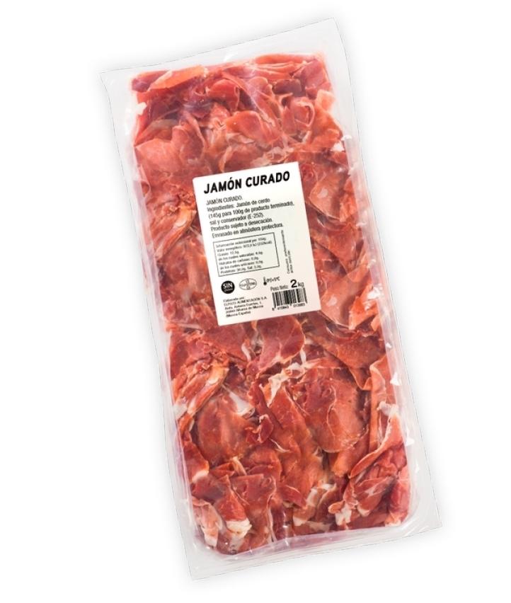 JAMON CURADO LONCHAS EL POZO BOLSA 2KG.