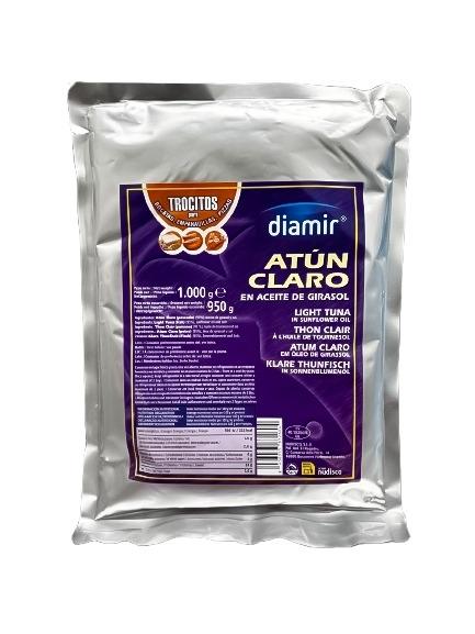 ATUN CLARO EN ACEITE TROCITOS BOLSA 1 KG